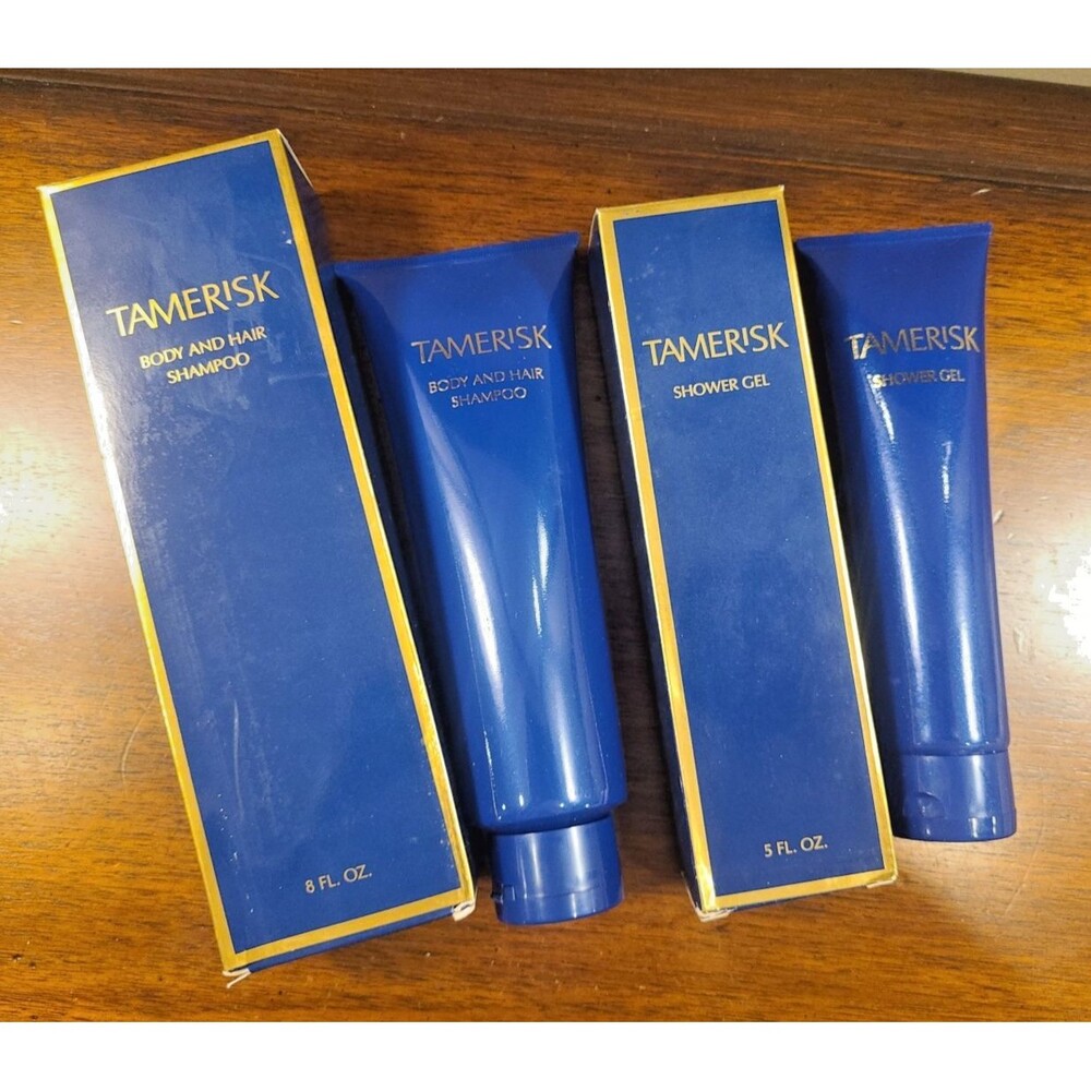 Vtg Mary Kay TAMERISK For MEN SHOWER GEL 5 oz & Body & Hair SHAMPOO 8 oz